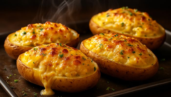 Batata Recheada Cremosa de Forno a Receita Viral Que Conquistou Todo Mundo